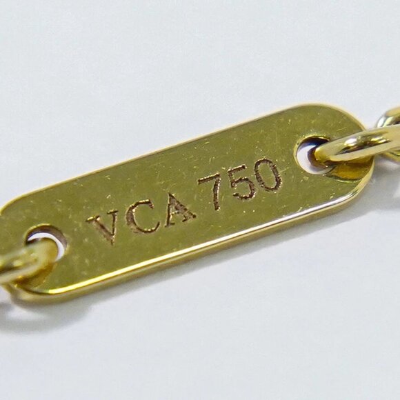 Van Cleef & Arpels Sweet Alhambra Mother of Pearl Necklace 750 Yellow Gold - Picture 3 of 9